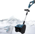 Schneefräse, 1000 W, Blau/Schwarz, Elektrische Schneekehrmaschine, manuelle Schneeräummaschine für den Außenbereich