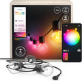 Philips Hue Wegeleuchten, 7 m, Weiß, Festavia Globe Außen-Lichterkette Verlängerung, 10 Lampen, dimmbar, Steuerung mit App