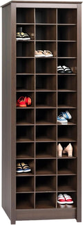 Prepac Schuhschrank, Espresso, platzsparend Hall