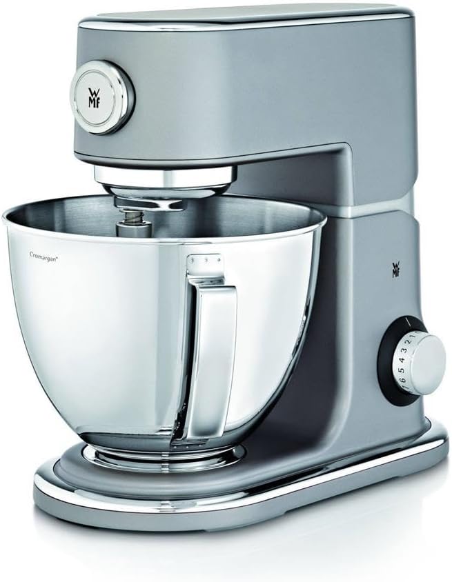 WMF Universalküchenmaschinen, 1000 W, 5 l, Stahlgrau, Profi Plus Küchenmaschine, Cromargan-Rührschüssel, planetarisches Rührwerk