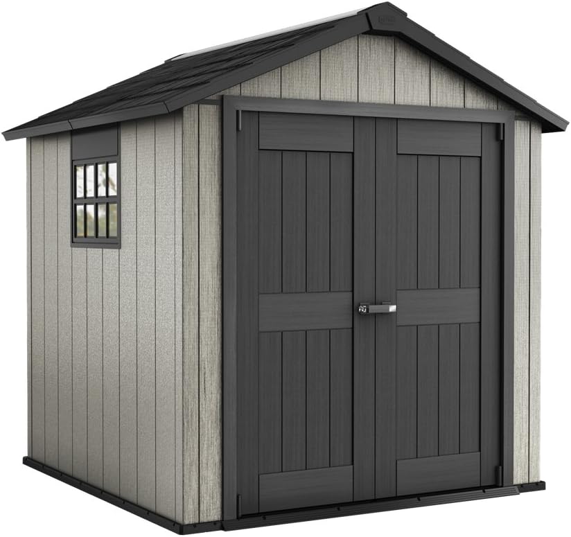 Ondis24 Gerätehaus, 8400 Liter, Beige, Keter 757 abschließbar Schuppen für Garten Winterfest (
