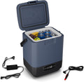 Klarstein Kompressor, 230 V, 12 V, 12 L, Natur, SwiftFrost Kühlbox mit Gefrierfach, tragbare elektrische Kühlbox