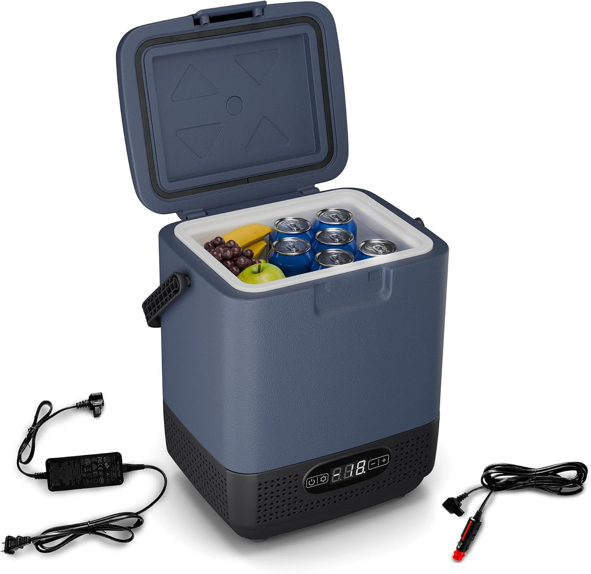 Klarstein Kompressor, 230 V, 12 V, 12 L, Natur, SwiftFrost Kühlbox mit Gefrierfach, tragbare elektrische Kühlbox