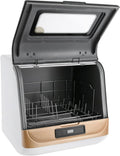 Tischgeschirrspüler, 800 W, Pp, Abs, Edelstahl, Gold, Tragbarer Geschirrspüler Mini-Geschirrspüler Spart eine