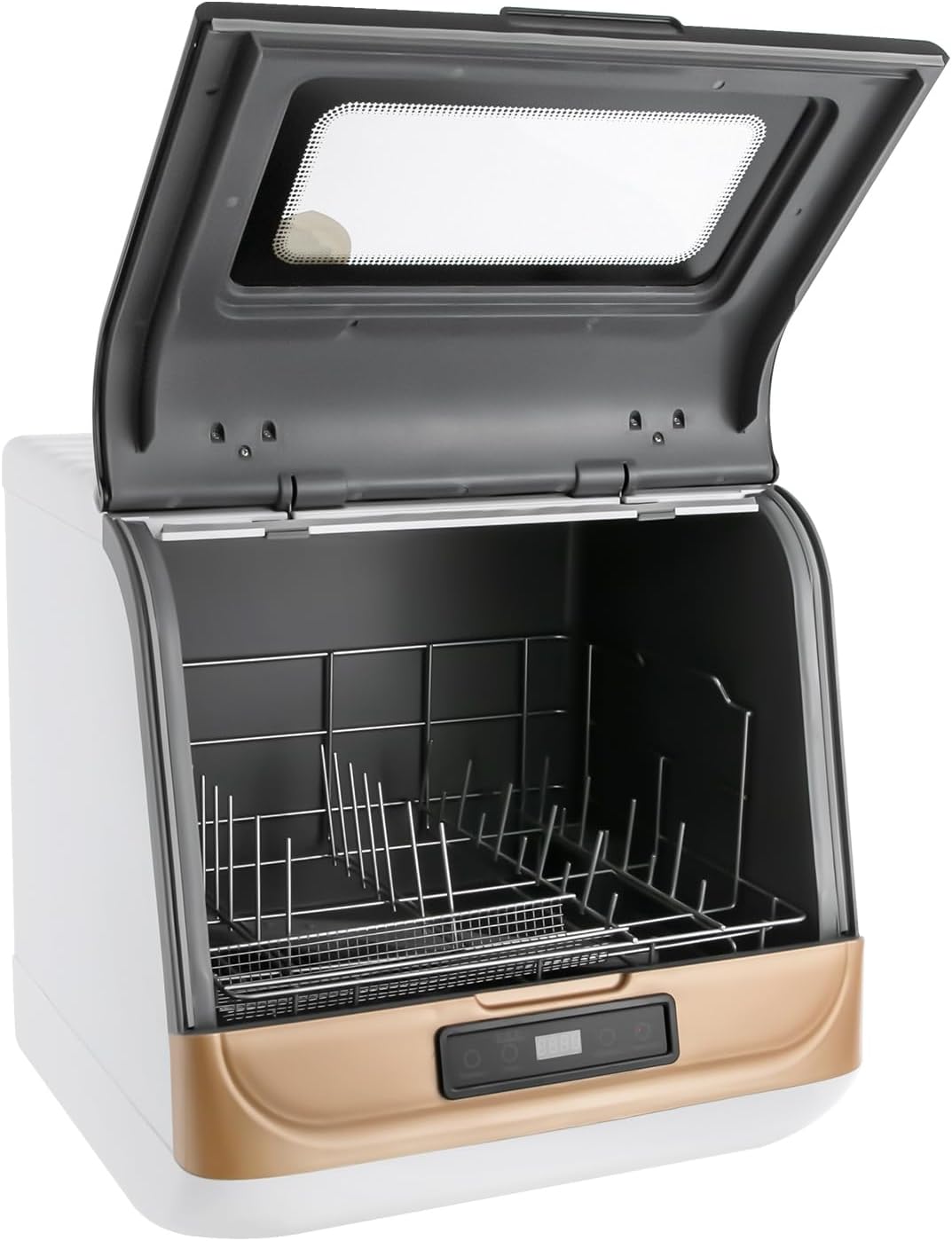 Tischgeschirrspüler, 800 W, Pp, Abs, Edelstahl, Gold, Tragbarer Geschirrspüler Mini-Geschirrspüler Spart eine
