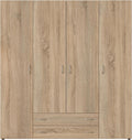 Stella Trading Kleiderschrank, 160 x 177 x 52 cm, Eiche, BASE Zeitloser in drei verschiedenen Größen - Vielseitiger