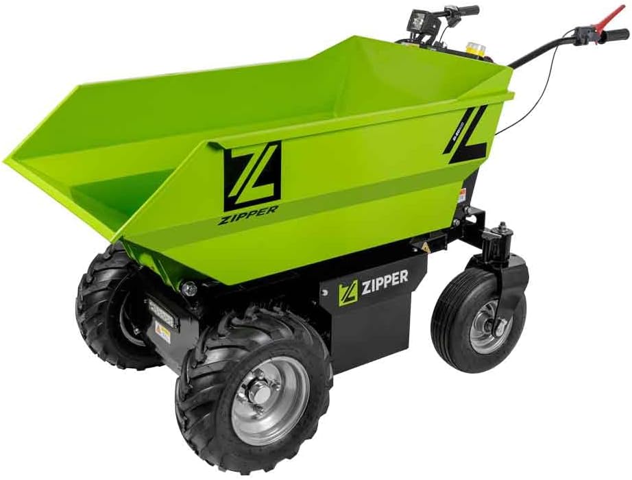 Zipper Baumaschinen & Zubehör, Grün/Schwarz, ZI-ED500 Elektro-Rad-Dumper