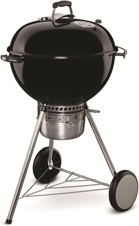 Weber Holzkohlegrill, 55,9 cm, Schwarz, Master-Touch für Outdoor-Kochen und Grillen