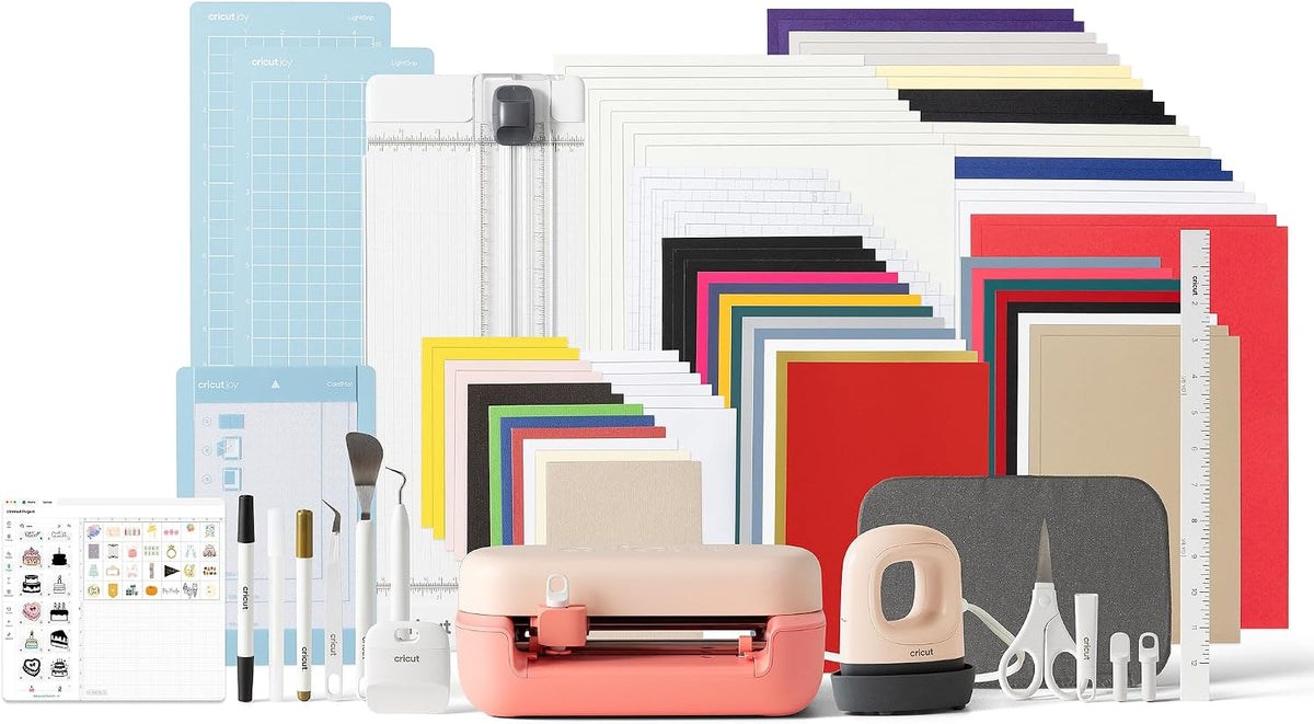 Cricut Tintenstrahldrucker, Schwarz, Explore 5 Essential Bundle + Digitale Inhalte., T-Shirts, vollfarbige Sticker