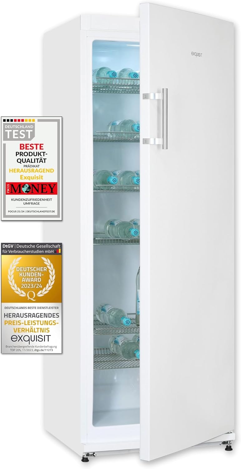 Exquisit Getränkekühlschrank, Weiß, GKS31-V-H-280E Weiss - Flaschenkühlschrank 296