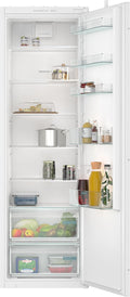 Siemens Kühlschrank, 177,5 x 56 cm, 310 L, 35 dB, Weiß, KI81RNSE0, iQ100, Einbau-, Nische, Made in Germany, freshBox für Obst und Gemüse