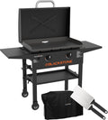 Blackstone Gasgrill, 71,1 cm, Schwarz, 2450AZ Omnivore Grillset mit weichem Deckel und zwei Spateln