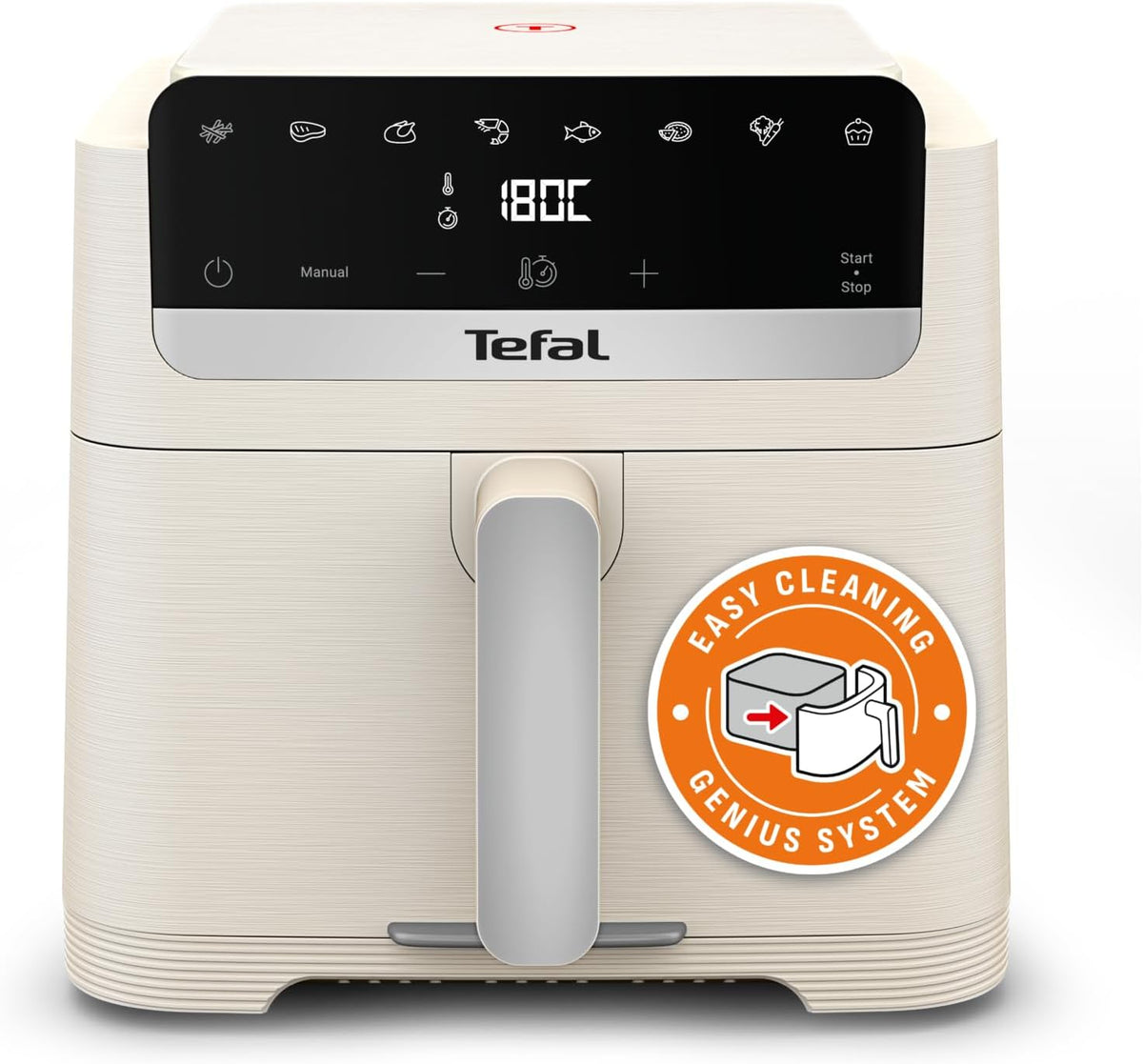 Tefal Heissluftfritteuse, Schwarz, Easy Fry Mega Compact Heißluftfritteuse, 5-Liter-Fassungsvermögen