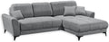 Sofa Stella Trading, 281 x 91 x 189 cm, Grau, Bern Eck mit Schlaffunktion in - Moderne Eckcouch in L-Form