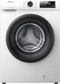 Hisense Waschmaschine, 84,5 cm, 59,5 cm, 7 kg, Weiß/Schwarz, WFQP701219VM, Klasse A, 1200 U/min, Höhe x Breite