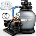 tillvex Filter, 13.200 L, 40.000 L, Weiß, Sand anlage Pool /h + 1200 g bälle bis
