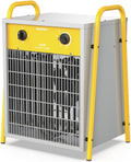 DAHTEC Elektroheizkörper, 22 kW, Schwarz, Elektro Heizlüfter Große Räume mit Thermostat & 3 Heizstufen