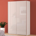 Kleiderschrank Forte, 150,1 cm, 61,2 cm, 235 cm, Weiß/Transparent, FITTIO 150, moderner Schwebetürenschrank, 2-türig