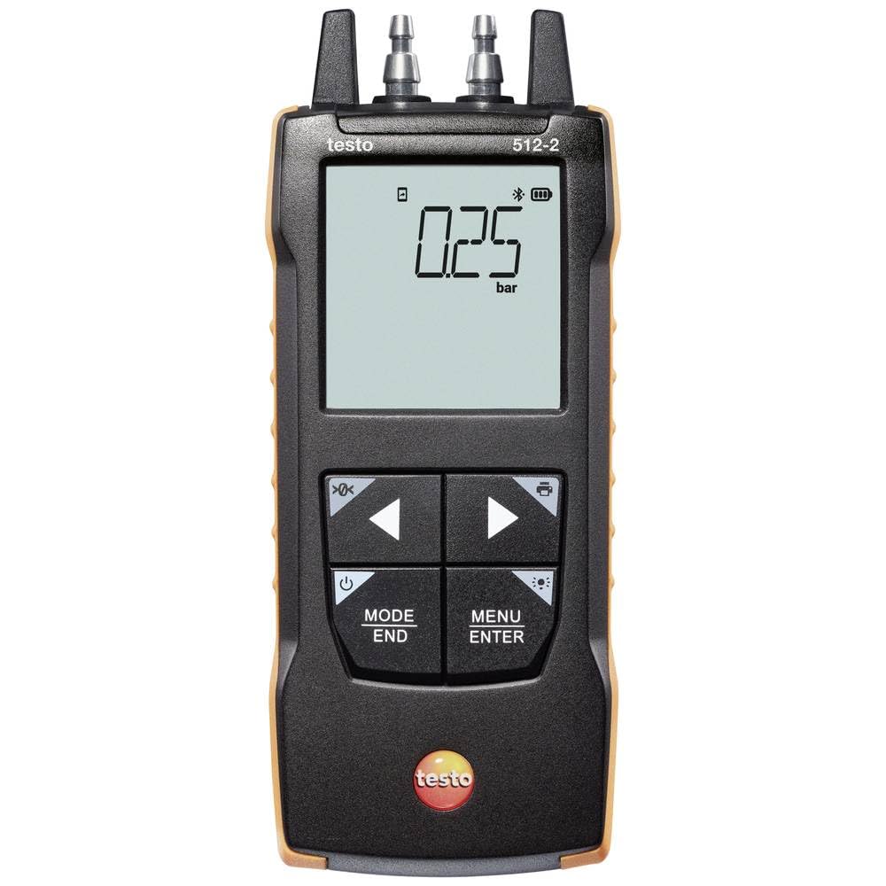 Testo AG Druckmessgeräte, Schwarz, 512-2 - 0563 2512 - Digitales Differenzdruckmessgerät mit, der Luftströmungsmessung und anderen Anwendungen
