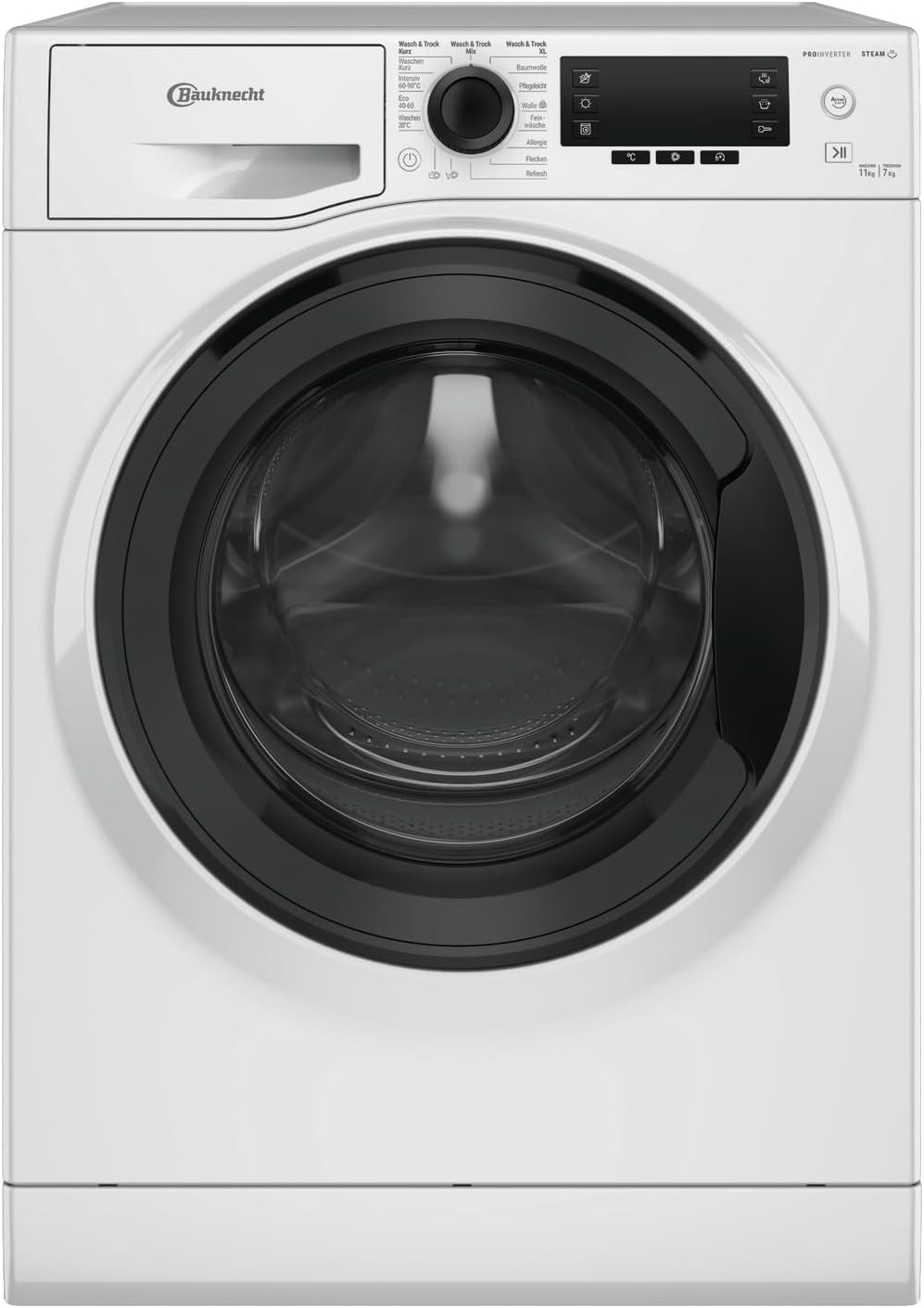 Bauknecht Waschtrockner, 11 kg, 9 kg, Weiß, WATK Sense 117B 59 C / Waschen / Trocknen/EEK C/Kurz 30° /