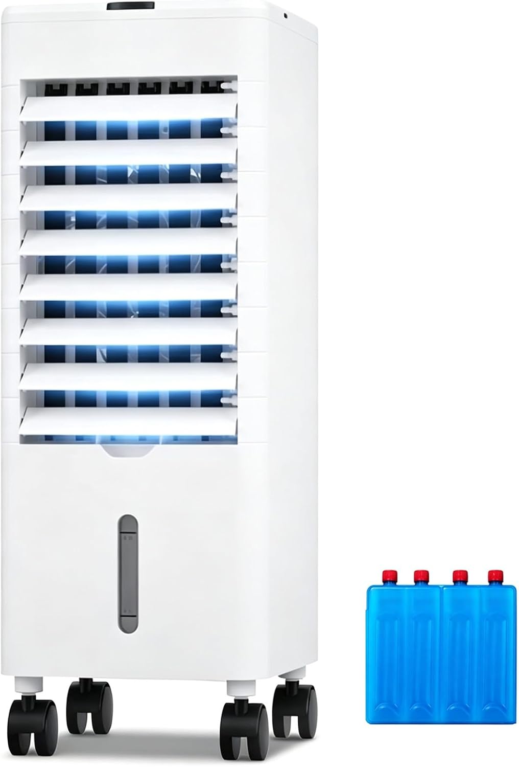 YANGLLYJ Mobiles Klimagerät, 50 W, 4 L, Weiß, Klimaanlage Ohne Abluftschlauch, Verdunstungskühler mit 3 Windmodi