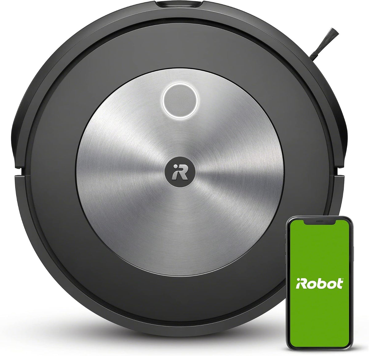 iRobot Saugroboter, Schwarz/Silber, Roomba j7 WLAN-fähiger mit Kartierung und mit Zwei, kartiert und passt Sich an Dein Zuhause an