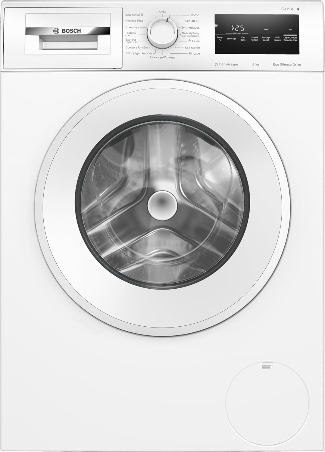 Bosch Waschmaschine, 8 kg, Weiß, Serie 4, Front, max. 1400 U/min, WAN2827UFR