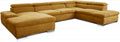 CAVADORE Sofa, Gelb, Wohnlandschaft Alkatraz im modernen Design/U-Form