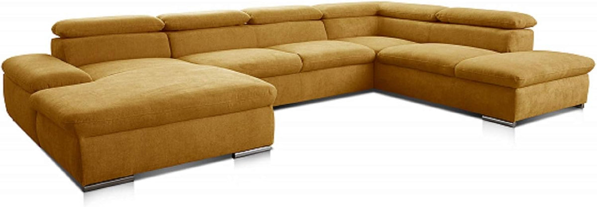 CAVADORE Sofa, Gelb, Wohnlandschaft Alkatraz im modernen Design/U-Form