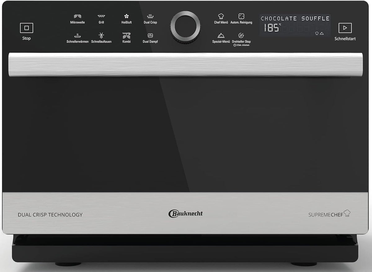 Bauknecht Mikrowelle, 1000 W, 1700 W, 1200 W, 33 L, Schwarz/Silber, Supreme Chef MW 3391 SX/ 5 in 1-Multifunktions / / /