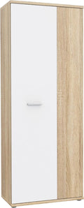Forte Schuhschrank, 179 cm, 69 cm, 35 cm, Eiche, NET106 Schrank 70, Garderobenschrank, Abstellraum, Drehtürenschrank