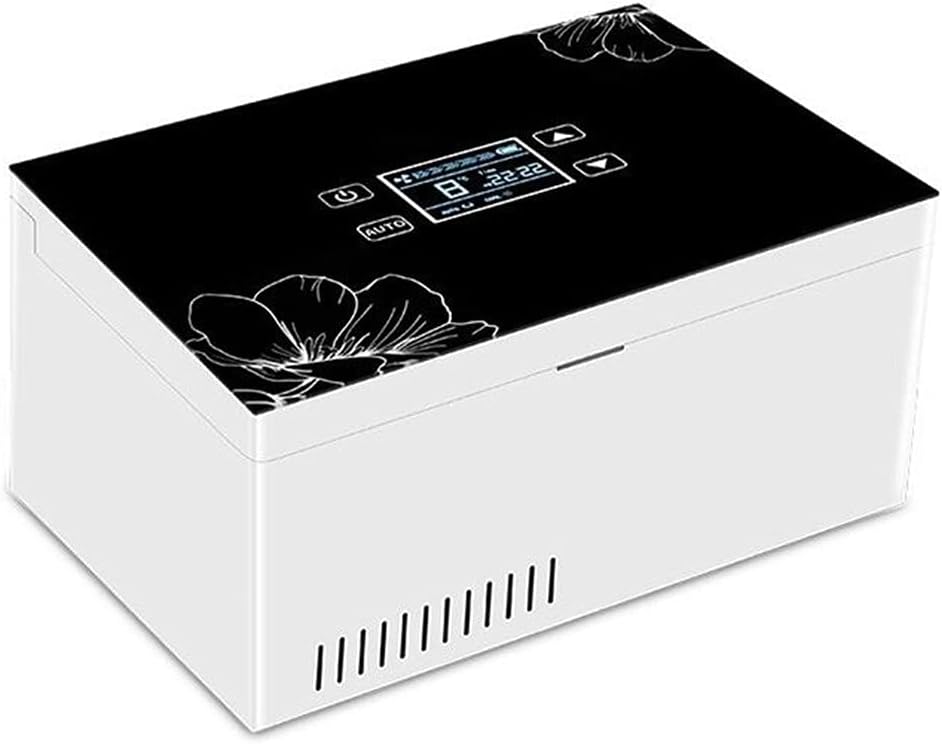 Kühlschrank, 24 x 16 x 12,5 cm, Weiß, Tragbarer Insulinkühler Kühlbox LCD-Display Kühlbox, Batterie × 1