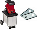 Einhell Häcksler & Mulcher, 2000 W, 40 mm, 55 L, Grün, Elektro-Messerhäcksler GC-KS 2540 CB (2 Wendemesser, max. Aststärke