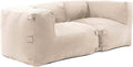 Oviala Essgruppe, Beige, Gartenmöbel, modular, mit 2 Ecksesseln, Mixi