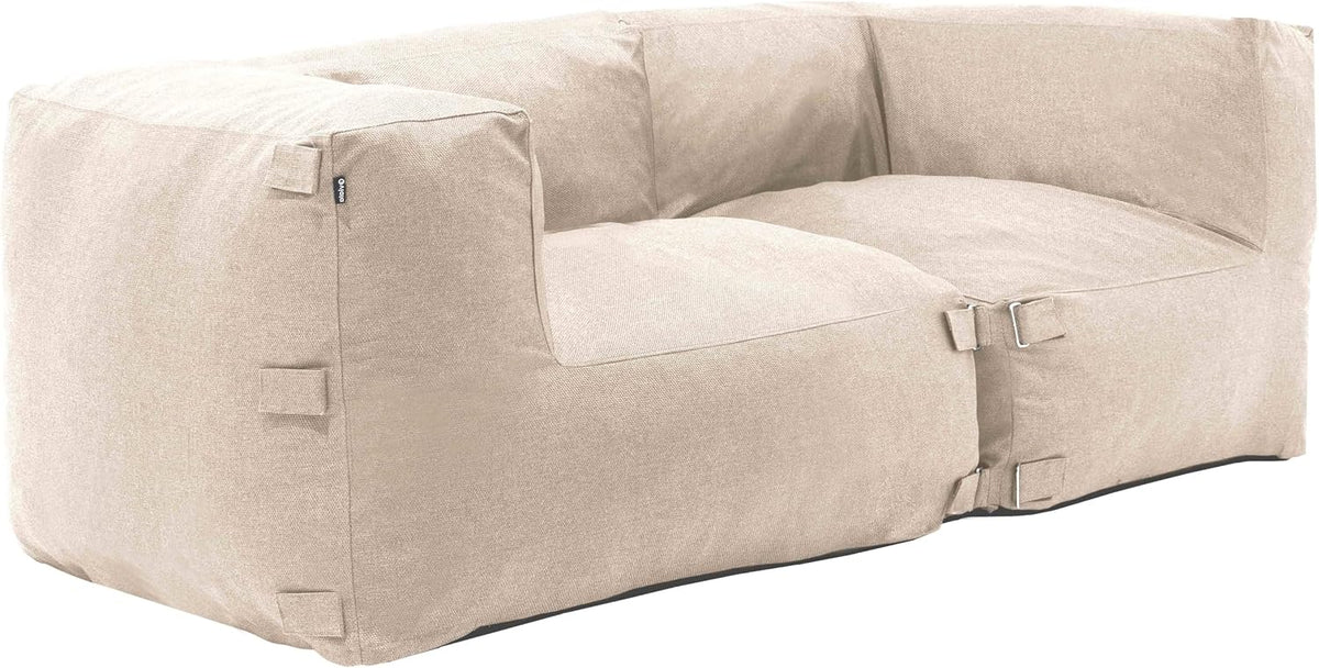 Oviala Essgruppe, Beige, Gartenmöbel, modular, mit 2 Ecksesseln, Mixi