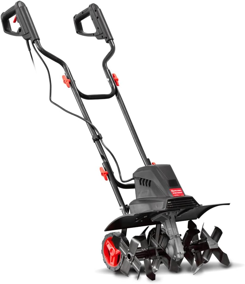 ELEM GARDEN TECHNIC Motorhacken, 1500 W, 45 cm, 22 cm, Schwarz/Rot, Elektro-Gartenfräse - Arbeitsbreite - 6 Stahlfräsen