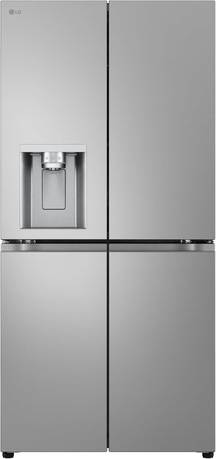 LG Side-by-Side-Kühlschrank, 506 L, Silber, GML861PYPE Side by Side Slim Kühlschrank, Klasse E, Multi-Door Kühlschrank mit Gefrierfach