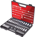 CARBYNE Steckschlüsselsätze, Schwarz/Silber/Rot, 62 Pc Master Torx Bit Socket Set & Torx External Socket Set, S2 Steel Bits