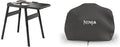 Ninja Beistelltisch, Grau, Woodfire verstellbarer Ständer und, Außenofen- und Grillständer & Woodfire XL Grillabdeckung