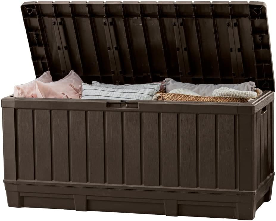 Keter Deck Boxes, Braun, Throw Pillows, Brown
