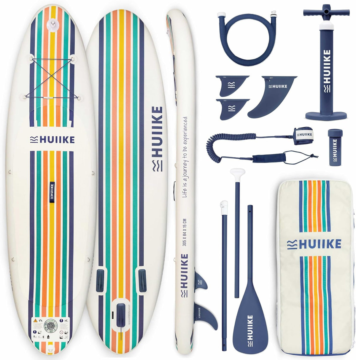 HUIIKE SUP-Board, 130 kg, Grau, Stand Up Paddling Board 10' und bis zu mit Zubehör Inklusive