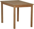 MiaMöbel Esstisch, 140x80 cm, Weiß, Gartentisch Gartenmöbel Outdoor Modern Massivholz Teak Honig