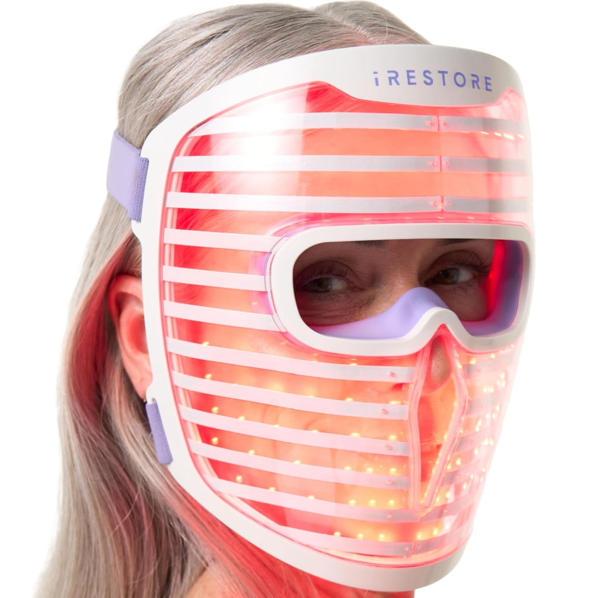iRestore Gesichtsmasken & -kuren, Rot, Illumina LED-Gesichtsmaske - Fortschrittliches, Infra - und Blaulichttherapie