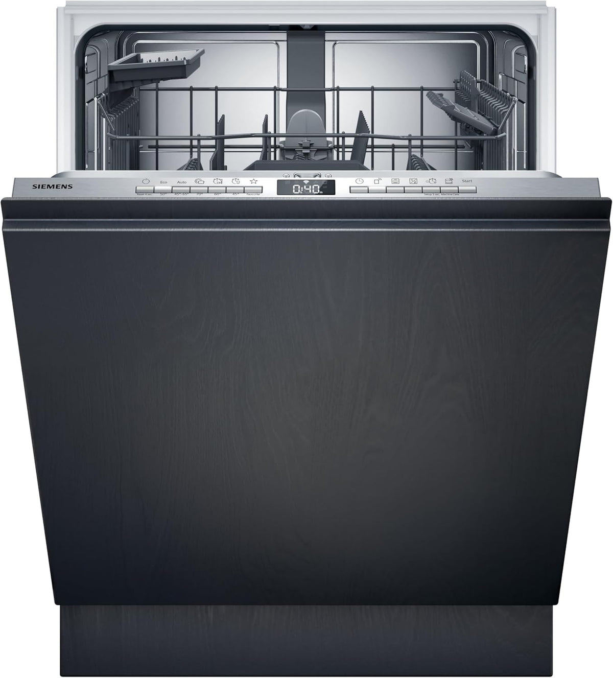 SIEMENS Geschirrspüler, 60 cm, Schwarz, SN63EX22AE, iQ300 Smarter, Vollintegrierte Spülmaschine, XXL Made in Germany