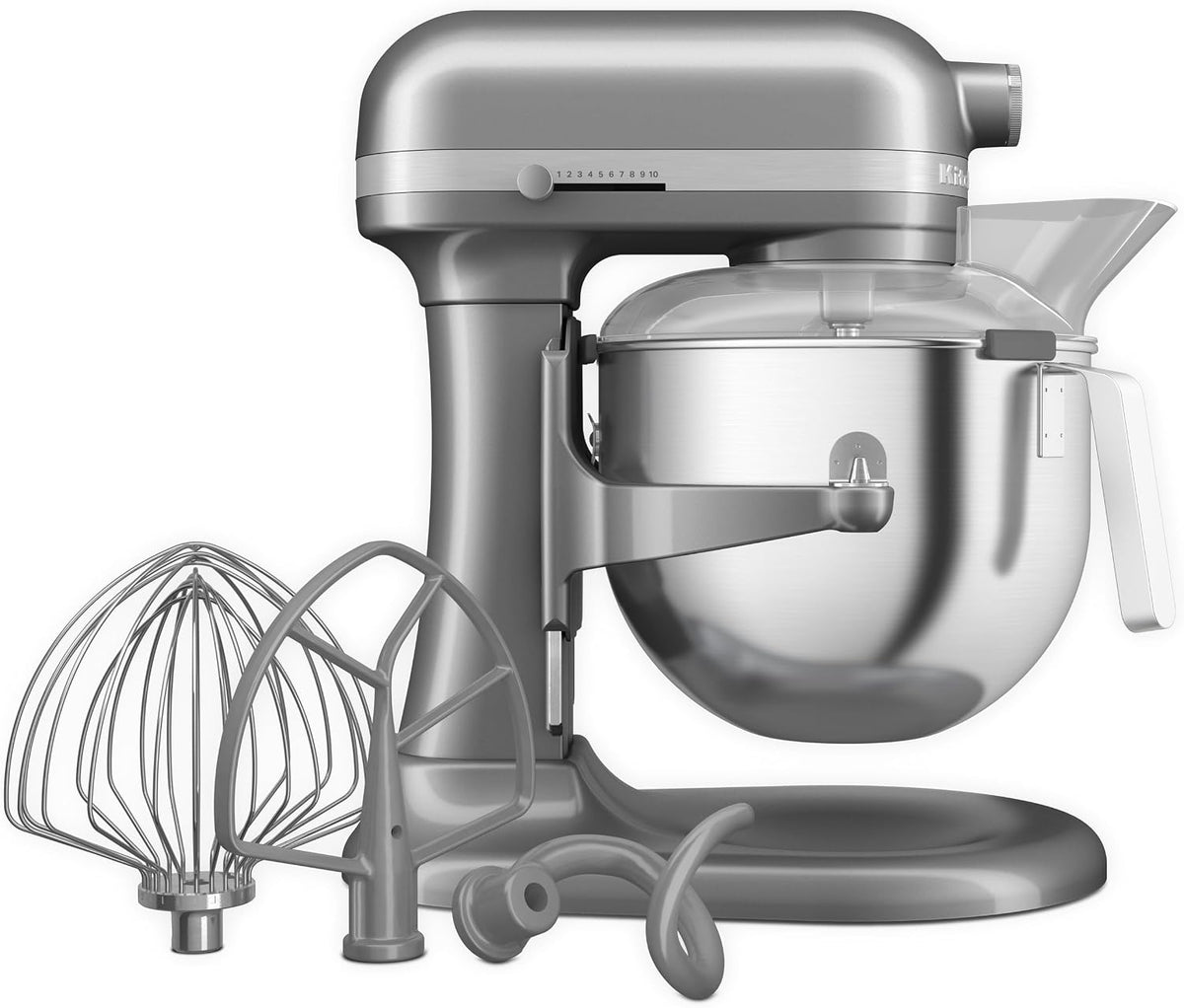 KitchenAid Universalküchenmaschinen, 6,6 L, SILBER, HEAVY DUTY KÜCHENMASCHINE MIT SCHÜSSELHEBER - KONTUR
